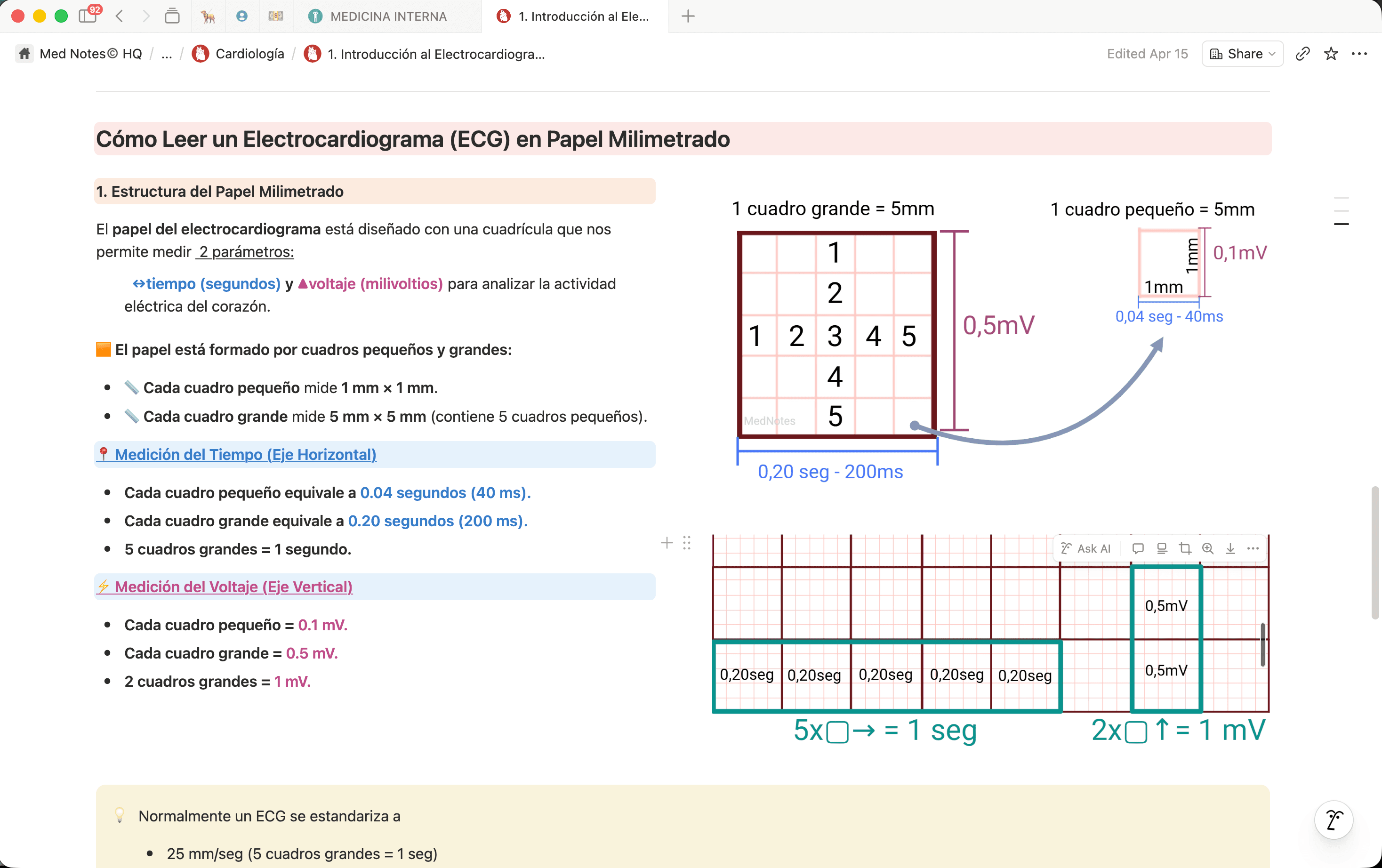 Vista previa de una guía paso a paso de MedNotes