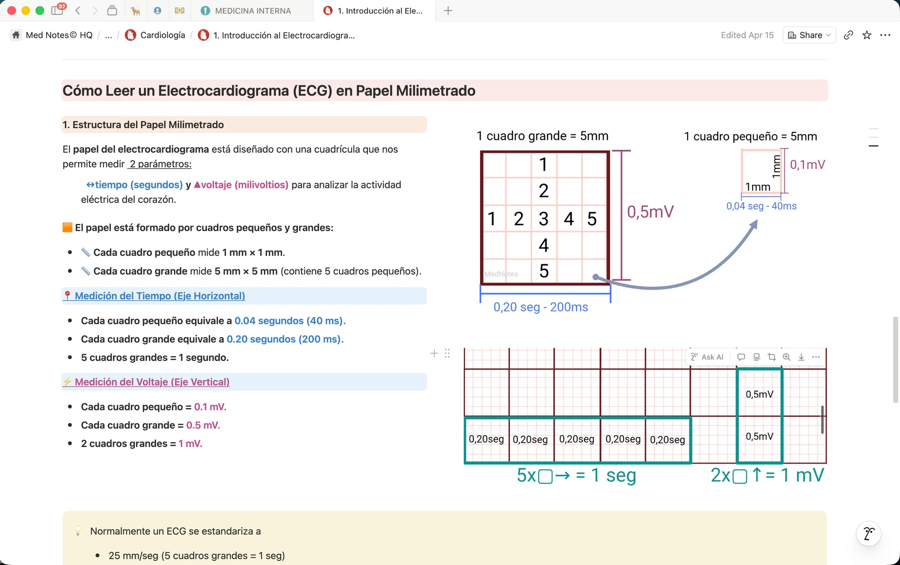 Vista previa de una guía paso a paso de MedNotes